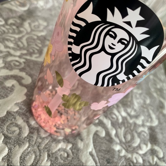 🤩 Starbucks Glitter Glass Sakura Blossom Tumbler - Picture 4 of 7